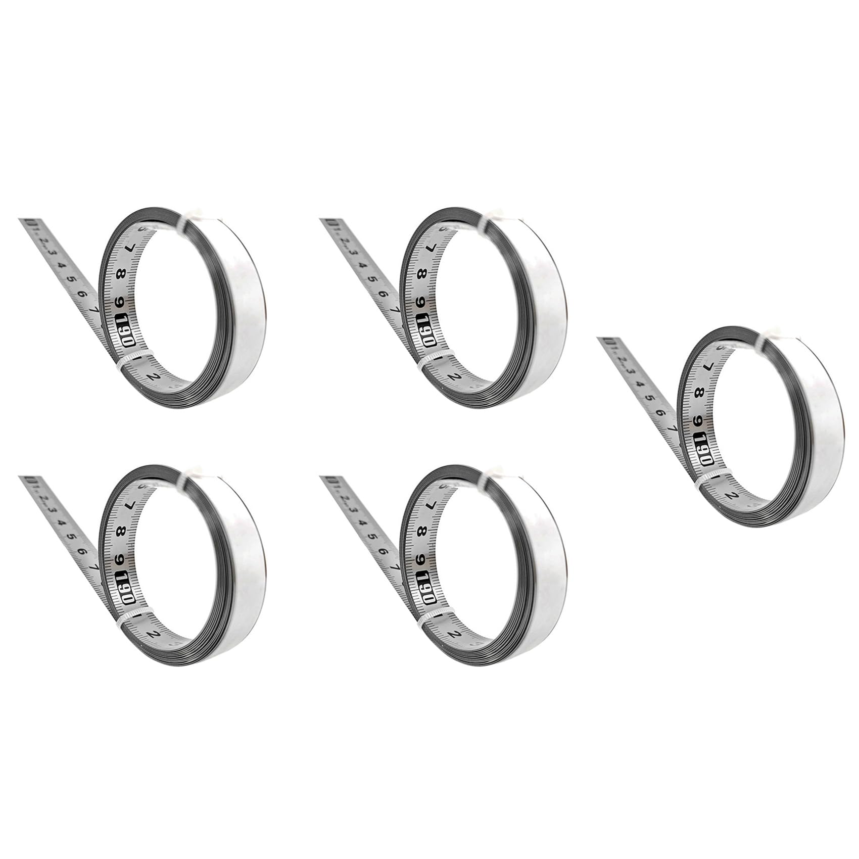 Jnchdghwa As Shown 5X Stainless Steel Adhesive Scale Woodworking Guide Rail Self-Adhesive Tape Measure Metal Ruler,C-100Cm