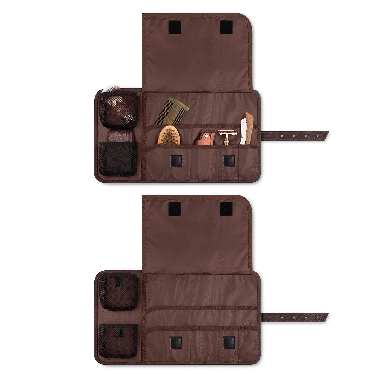 Störtebekker® Borsa da barba in pelle premium - Custodia per rasoio fatto a mano per la cura della barba, pennelo da barba, rasoio di sicurezza e accessori - Fine Toilet Bag & Borsa da toilette
