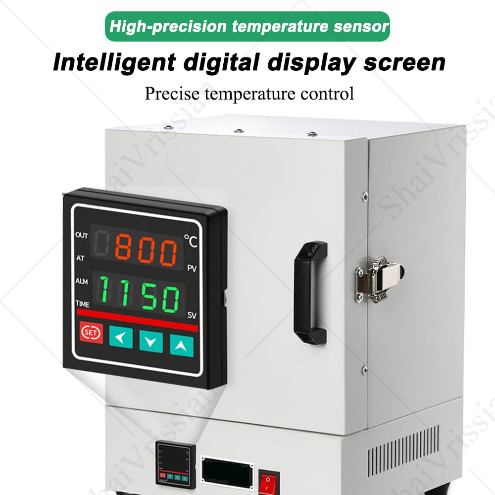 Elektryczny piec do topienia 2000 W,piec do topienia metali,wysokotemperaturowy piec laboratoryjny,maksymalna temperatura 1150°C,do odlewania metali i szkliwień ceramicznych