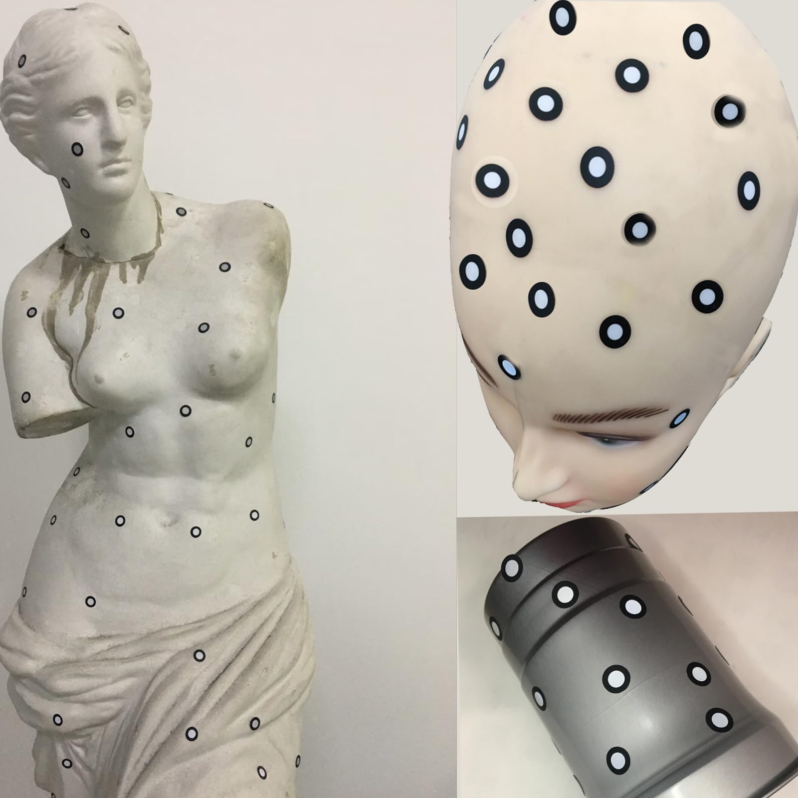 HogarDeco 3D-Scanner-Marker, Industrie- und Verbraucher-Scanner-Marker, 500 Stück, 6 mm, für industrielle und interessierte 3D-Scan-Projekte, 500 Stück, 6 mm