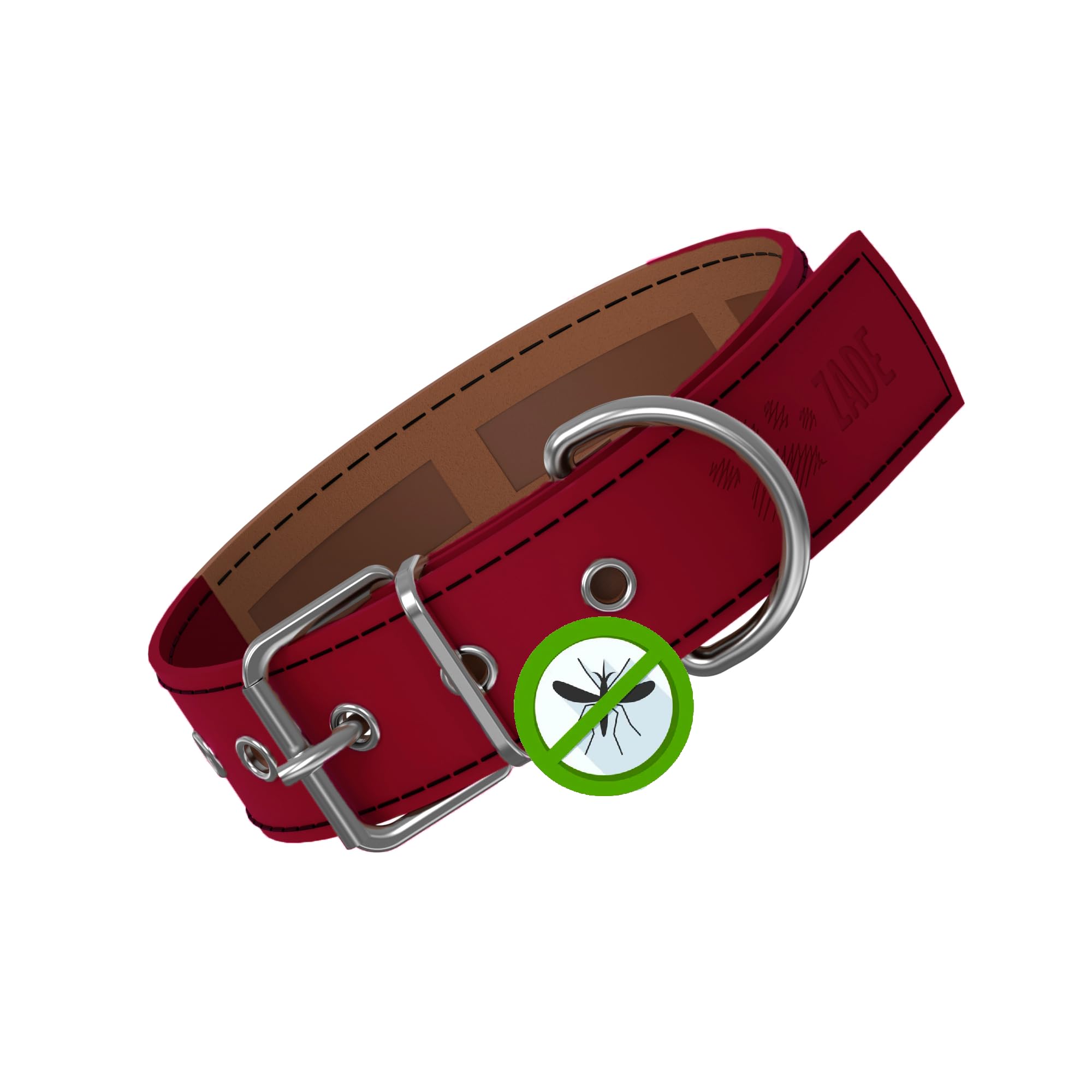 ZADE Collares Perros Funda Antiparasitario - Collares Antiparasitos Perro - Collar Perro Grande Collar Perro Mediano Collar Perro Pequeño - Collar Antipulgas y Garrapatas - Collar Perro Cuero (R,M)