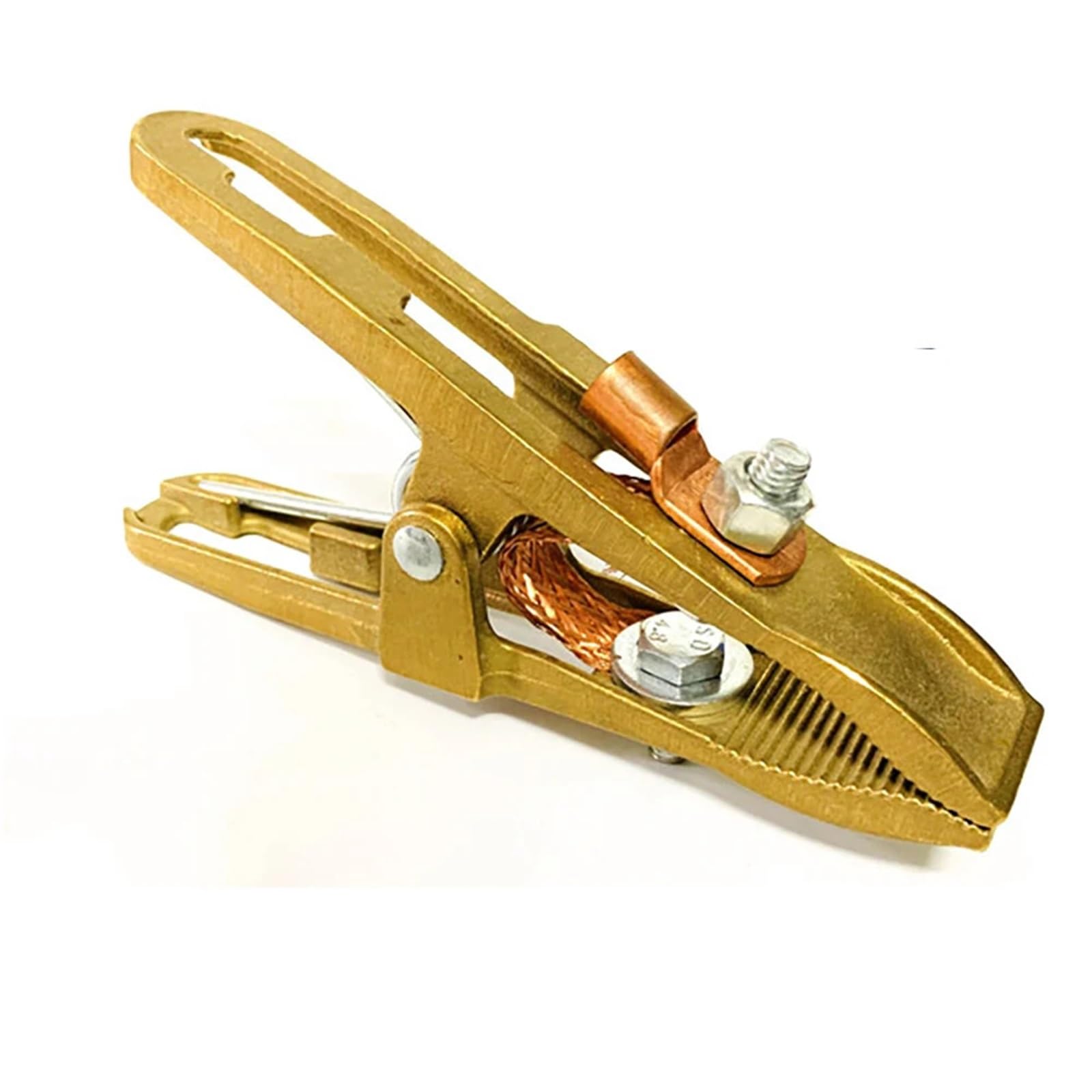 Welding Earth clamp Welding Ground Clamp 300A A-Shaped Antioxidant Brass Spring Loaded Insulated Handle