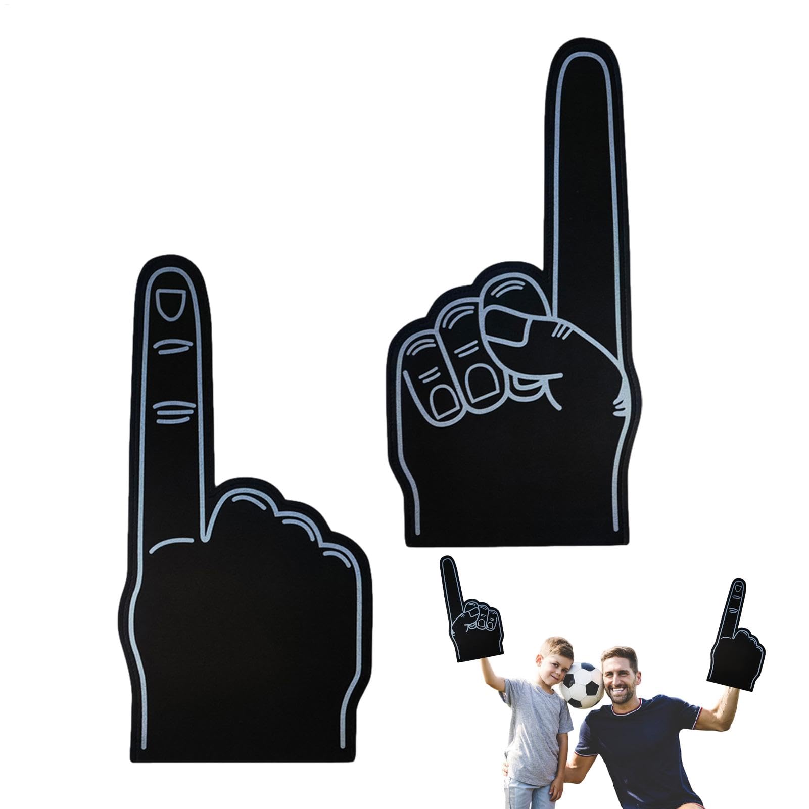 Riesige Schaumstoff-Fingerhandschuhe – 45,7 cm Einzelfinger-Cheerleading-Handschuhe, Sport-Fan, Schaumstoff-Finger | Wir sind die Nummer 1 für Heimwerker, Cheerleading-Requisiten, Fußballspiele