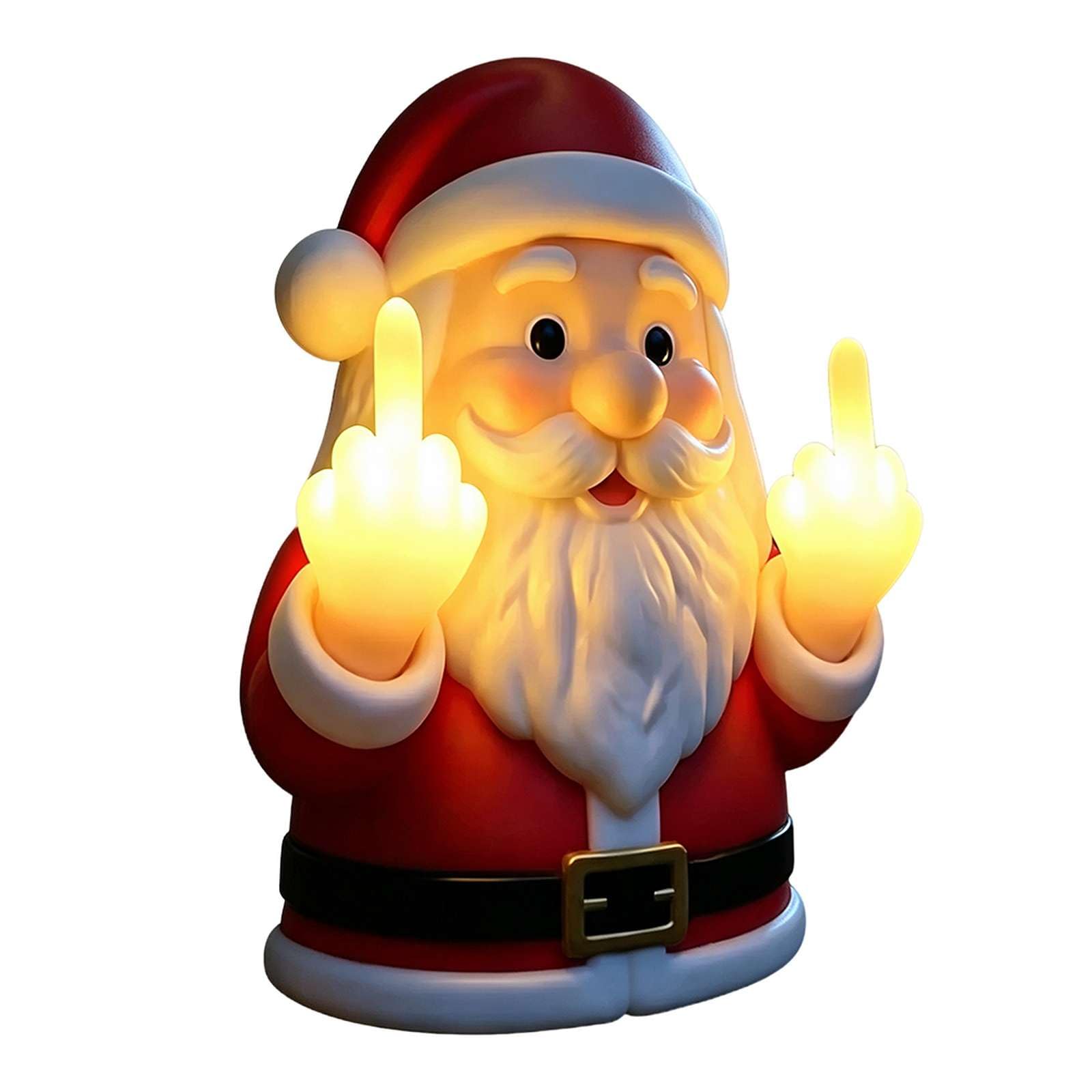 Santa Middle Finger Light, Halloween Led Wall Table Decor Night Lamp