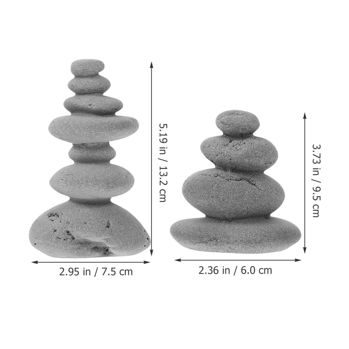 SHERCHPRY Zen Steine Kreative Steinskulpturen aus Stein mit Lebensechtem Design 3 Stück Praktische Gartendekoration für und Aquarium für Entspannendes Yoga Zubehör