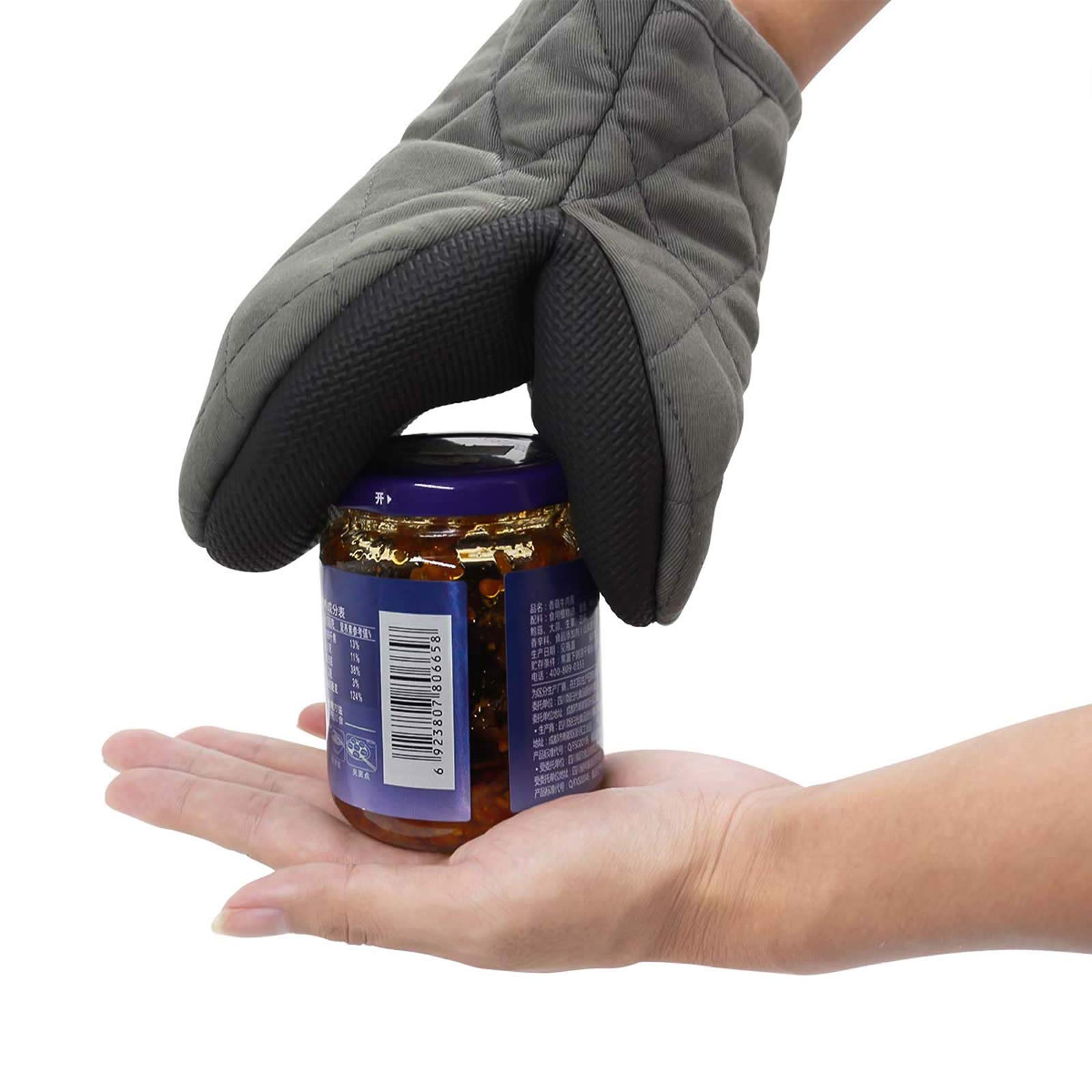 2 Pcs Gants Anti-brûlure Plaque De Cuisson Tapis Four À Micro-ondes