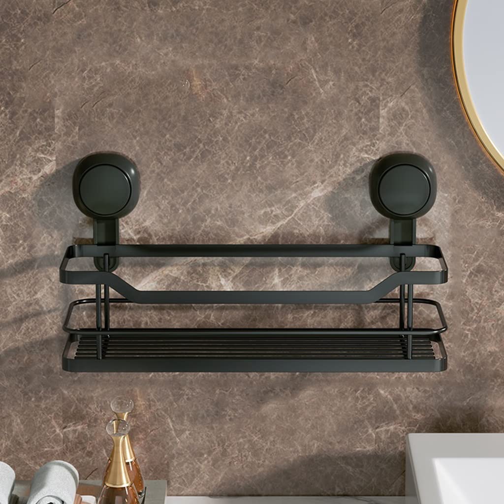 Ruiseawing Shower Shelf Racks Bathroom Shelf Free Punching Rack Bathroom Suction Cup Wall Hanging Wall Washstand Bath Storage