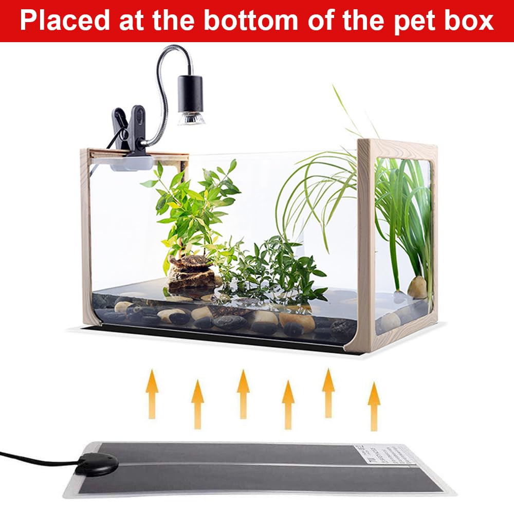 2PCS Reptil Heizmatten, 20W Terrarium Heizmatte, Einstellbar Wärmematte Mit Temperaturregelung, Reptil Heizmatte, Reptilien Heizmatte, Für Reptilien Schildkröte, Schlangen, Eidechse(42 X 28CM)