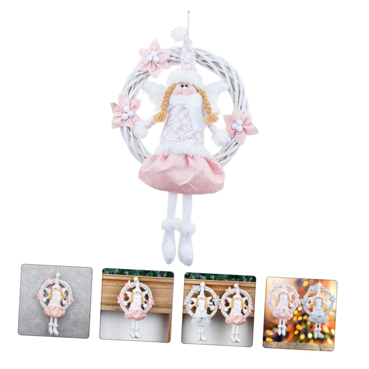 Navideña de Ángel con Forma de Ideal para Decorar Puertas Y Fiestas.