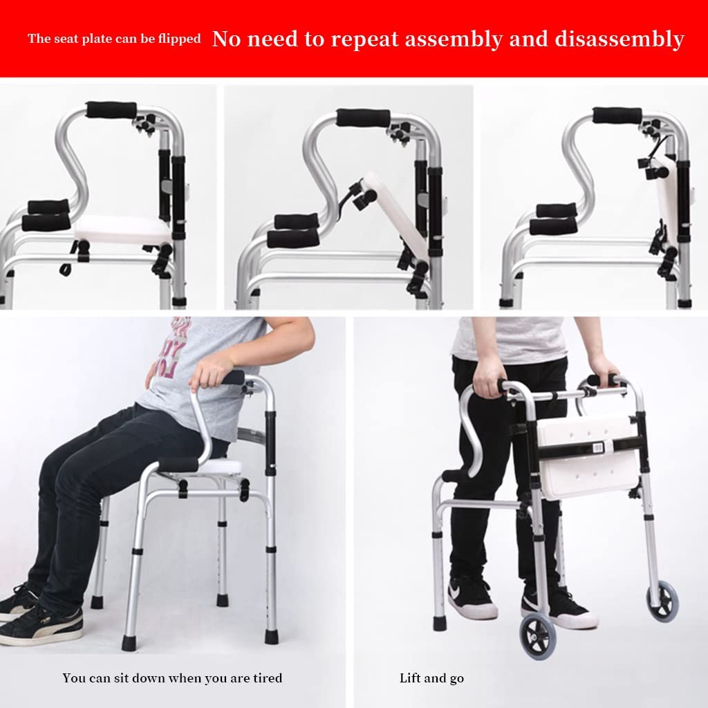 Rollator, składany, standardowy chodzik, lekki chodzik pomocniczy, rollator dla seniorów, pomoc w chodzeniu