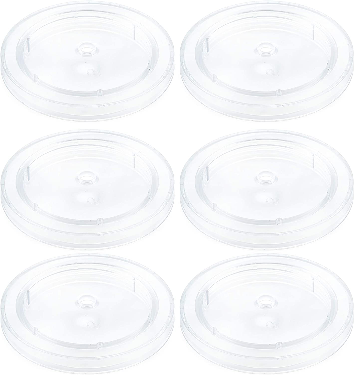 Darware Replacement Lids for Acrylic Tumblers (6-Pack); Fits 3.75 Inch Wide Mouth Travel Cups