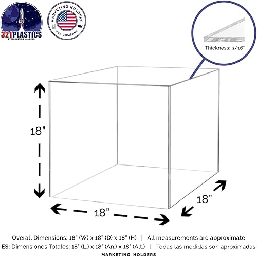 Vista 30 de Marketing Holders Soportes de exhibición de acrílico de 2 pulgadas a 8 pulgadas de alto, 7 piezas de plástico transparente para encimera, pedestal
