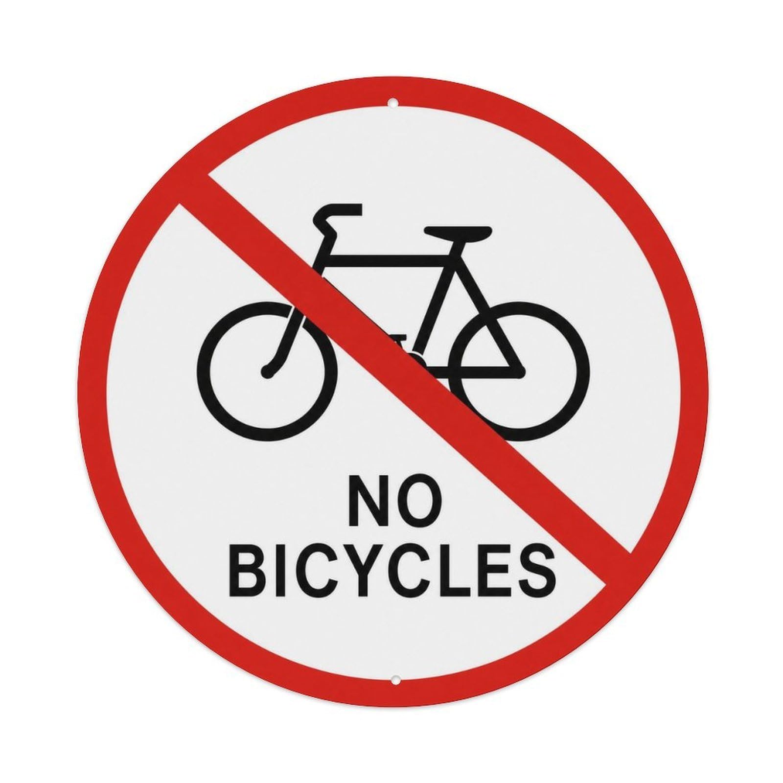 Olyhtr 8X8inch Classic Style Typography Traditional Caution Icon Bicycles British Metal Tin Sign