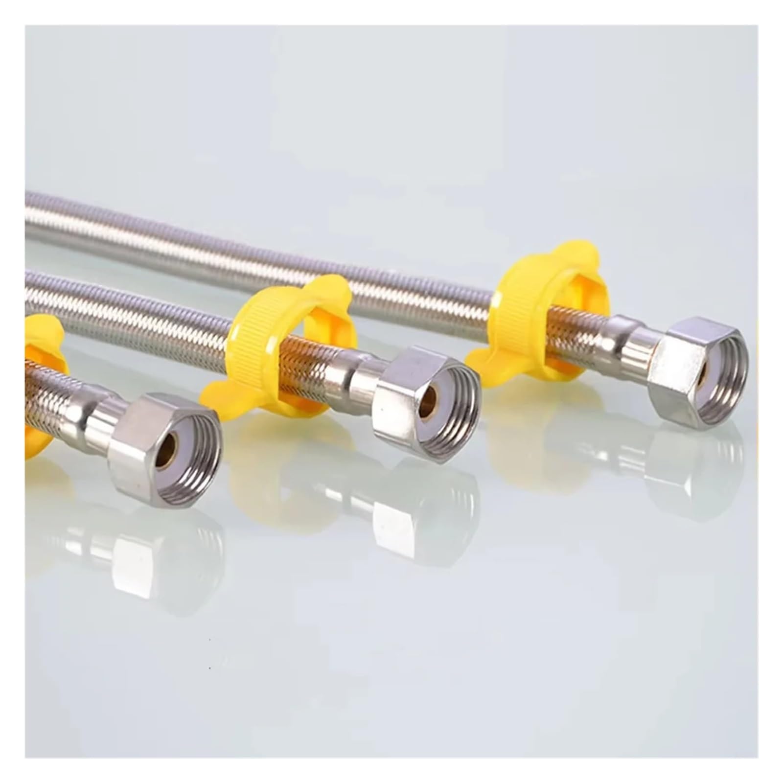 Tubo corrugado de acero inoxidable 304 1/2 "para manguera calentador agua baño y tejido inodoro a prueba explosiones(5M,1 Pcs)