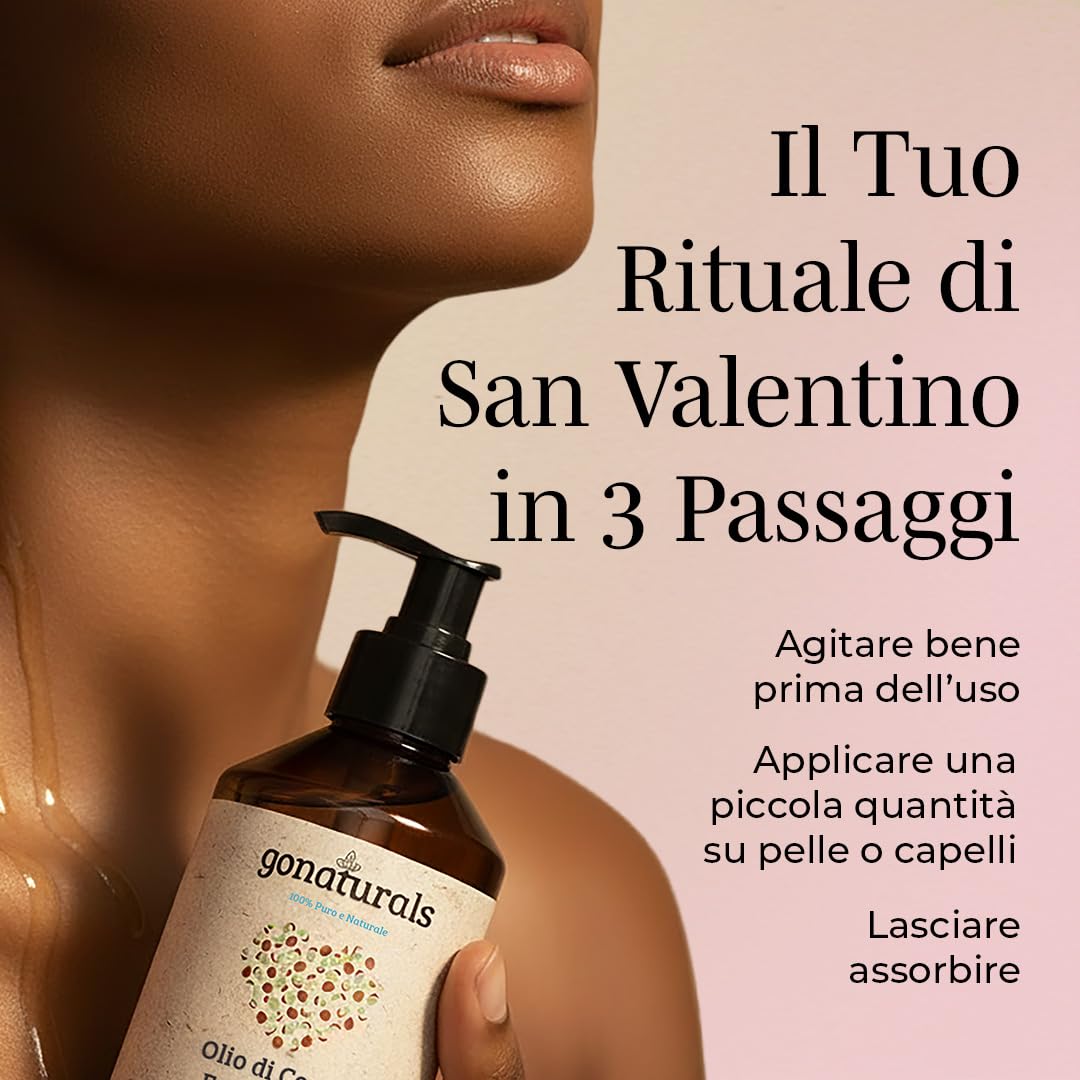 GoNaturals® Olio di Cocco Frazionato 100% Puro – Leggero e Non Unto – Olio di Cocco Capelli, Corpo, Viso – Olio Vettore per Oli Essenziali e Aromaterapia – Inodore e Sempre Liquido – 250 ml