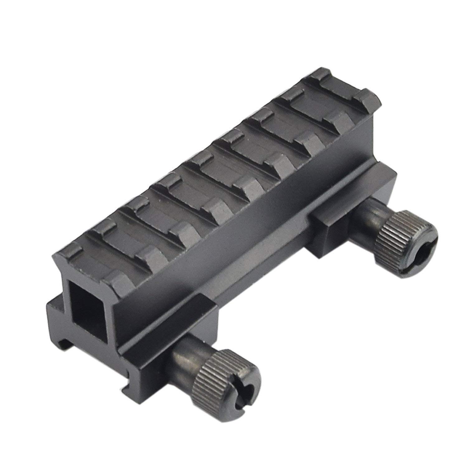 85mm Riser Rail Mount 20mm High Profile See Through Picatinny/Weaver Mount Rail 3/4 inch Picatinny Rail Hunting Accessories Scope Mount Adapter 1inch Riser Base Ar Dovetail Weaver Mount