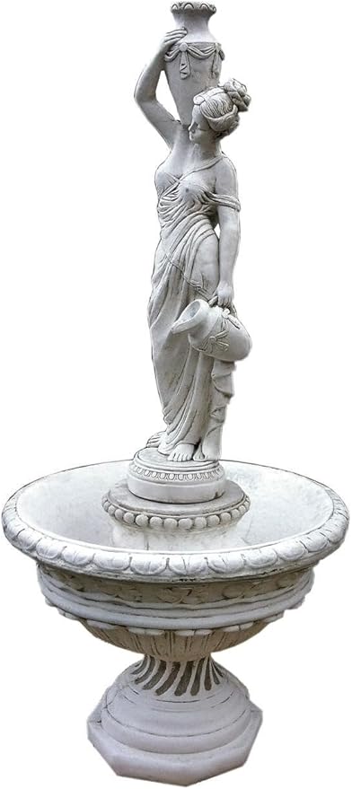 Steinbrunnen Delphinen Springbrunnen 140 Cm - Frostsicherer Gartenbrunnen