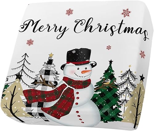 Miniatura 31 de Fundas de cojín para sofá de Feliz Navidad, funda elástica para sofá con parte inferior elástica, fundas de sofá con diseño de muñeco de nieve
