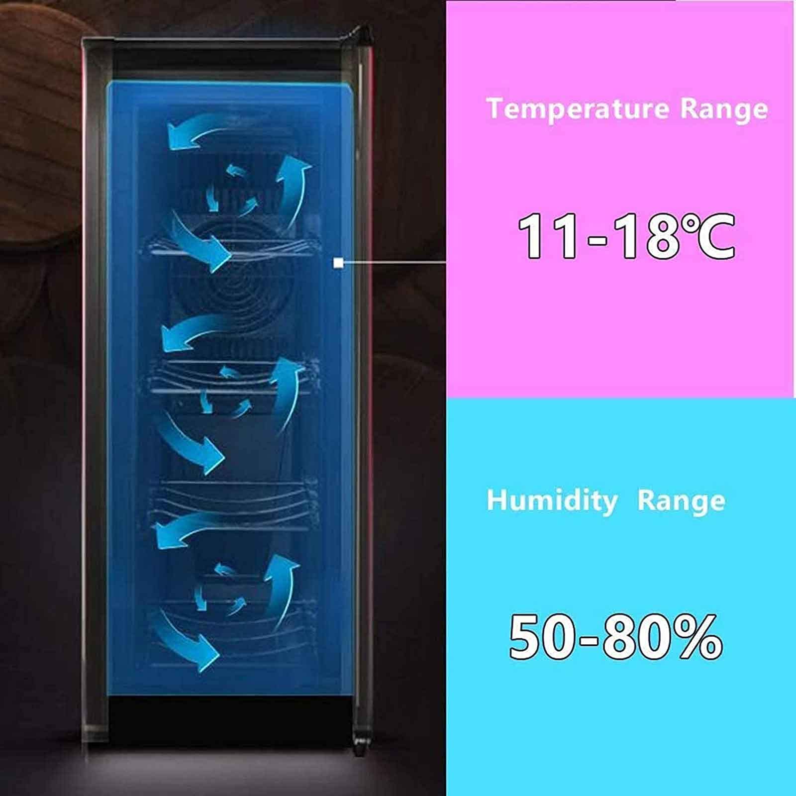 Dingyxin 4 Bottle Wine Cooler,Mini Bar Refrigerator Beverage Refrigerator And Cooler Table Top Vertical Wine/Drinks Cooler 8-18°C Adjustable Temperature Black on Fridge.com - View 6