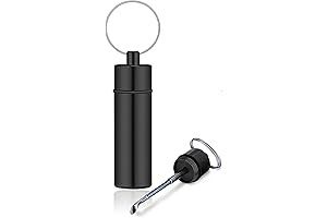 Airtight Travel Organizer & Dispenser Keychain with Built-in Spoon