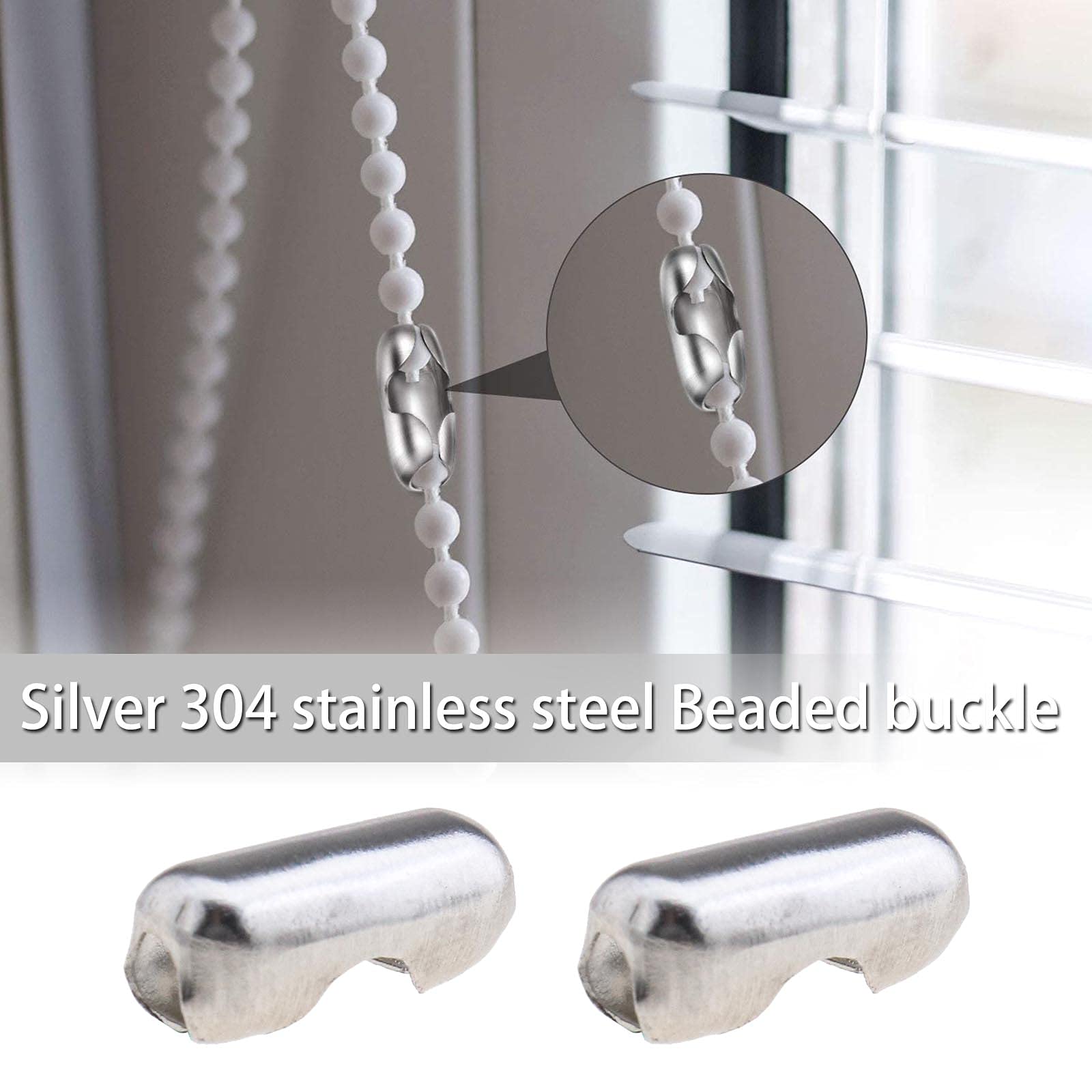 Clip Collegamento Catena Tende A Rullo - 20 Pezzi, Acciaio Inox, Per Catene 4.5mm - Foto 2