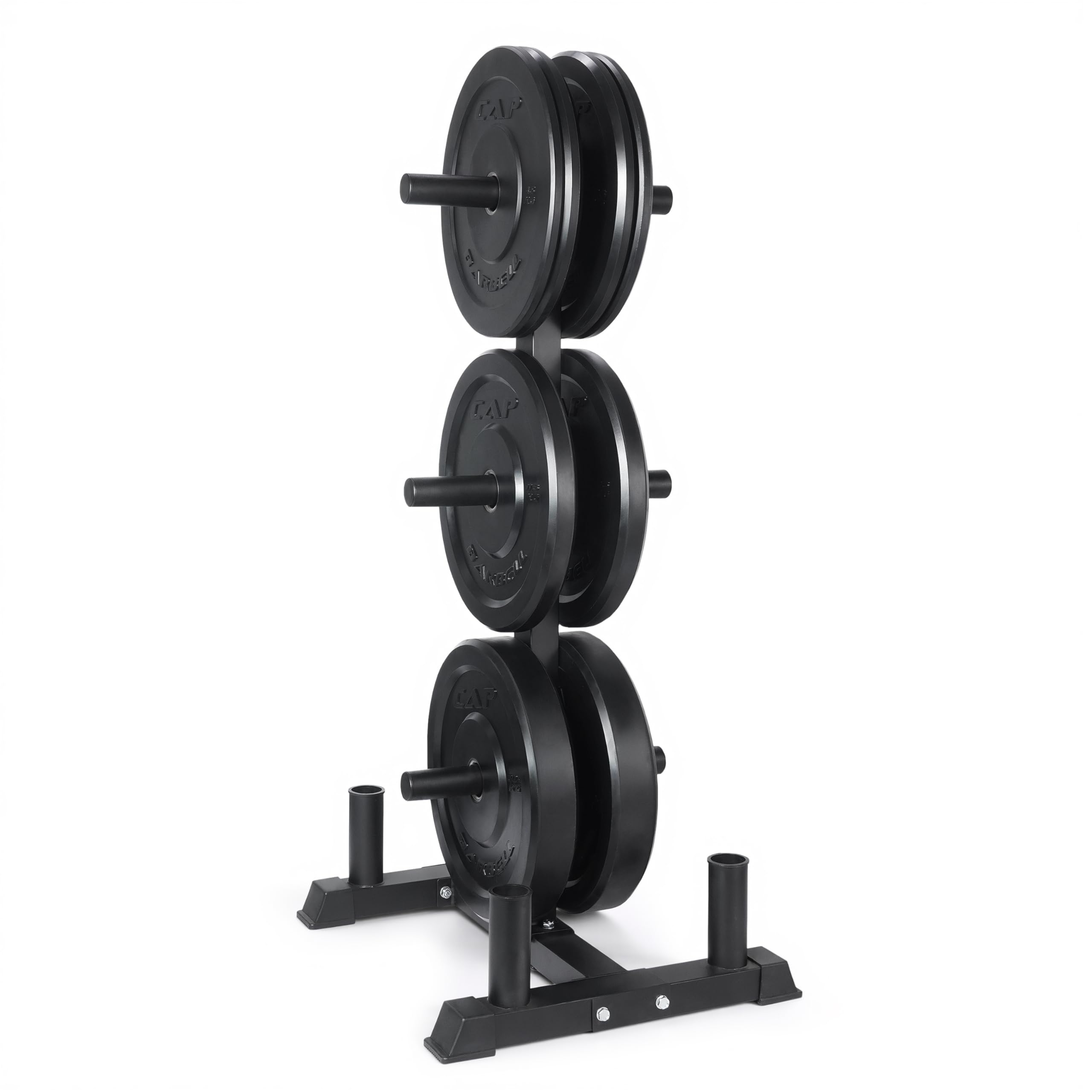 CAP 2-inch Olympic Bumper Plate Weight Set | 100-370 lbs | Multiple Colors | Storage Rack Optional