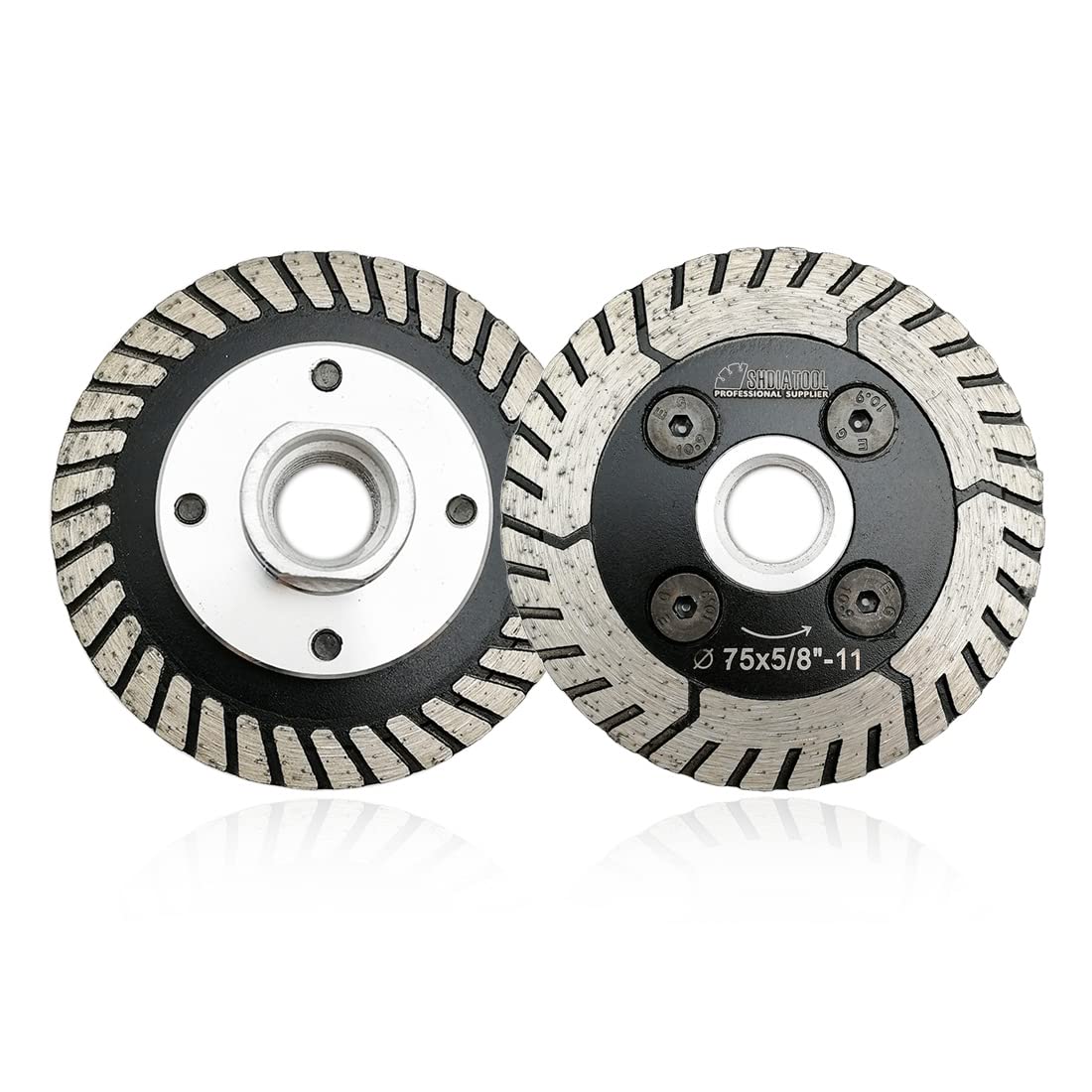 Diamond Granite Cutting Blades 3 Inch Two-in-One Design Cut Grind Sharpen Marble Concrete and Bricks(2-Pack)