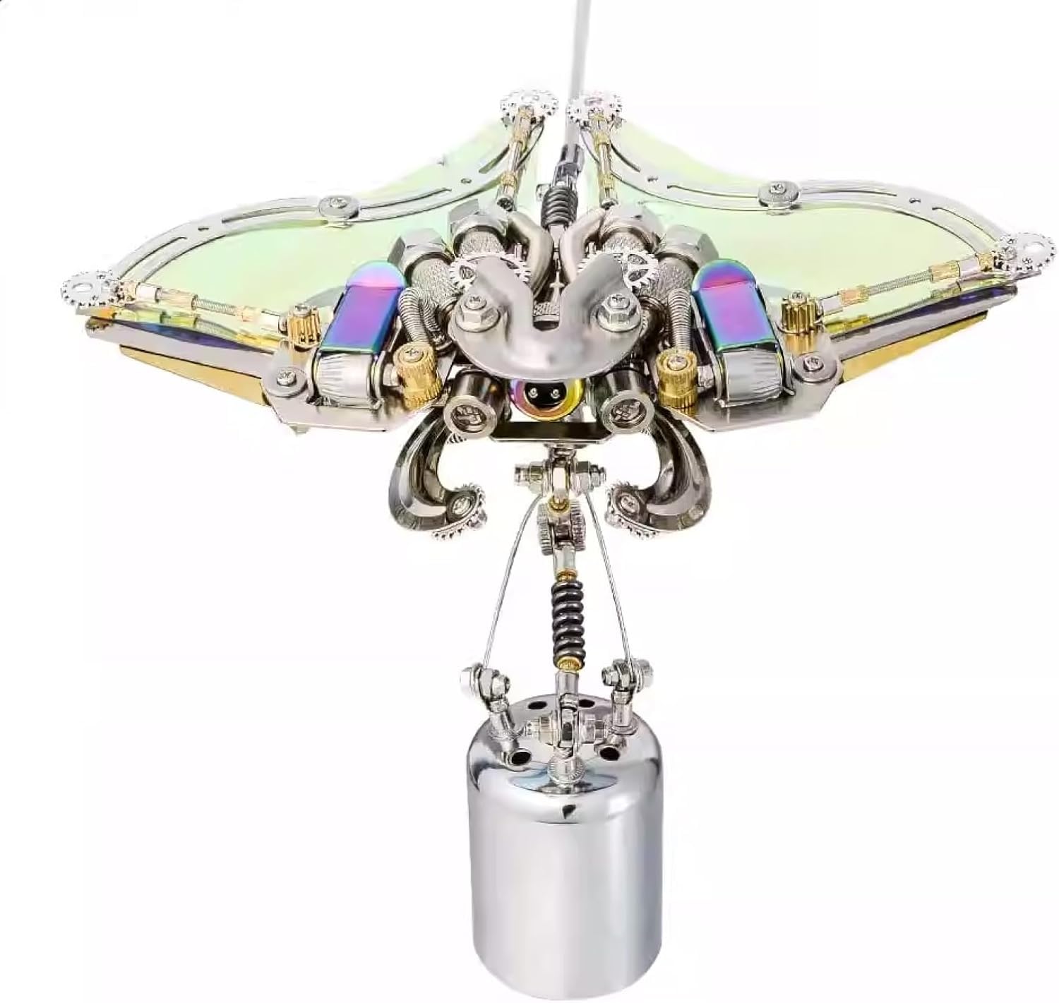 Puzzle metalowe 3D dla dorosłych, zestaw modeli do składania mechanicznych ryb, zabawny montaż dekoracji wnętrz DIY, pomysły dla dorosłych jako prezenty dekoracje do domowego biura 422 szt.