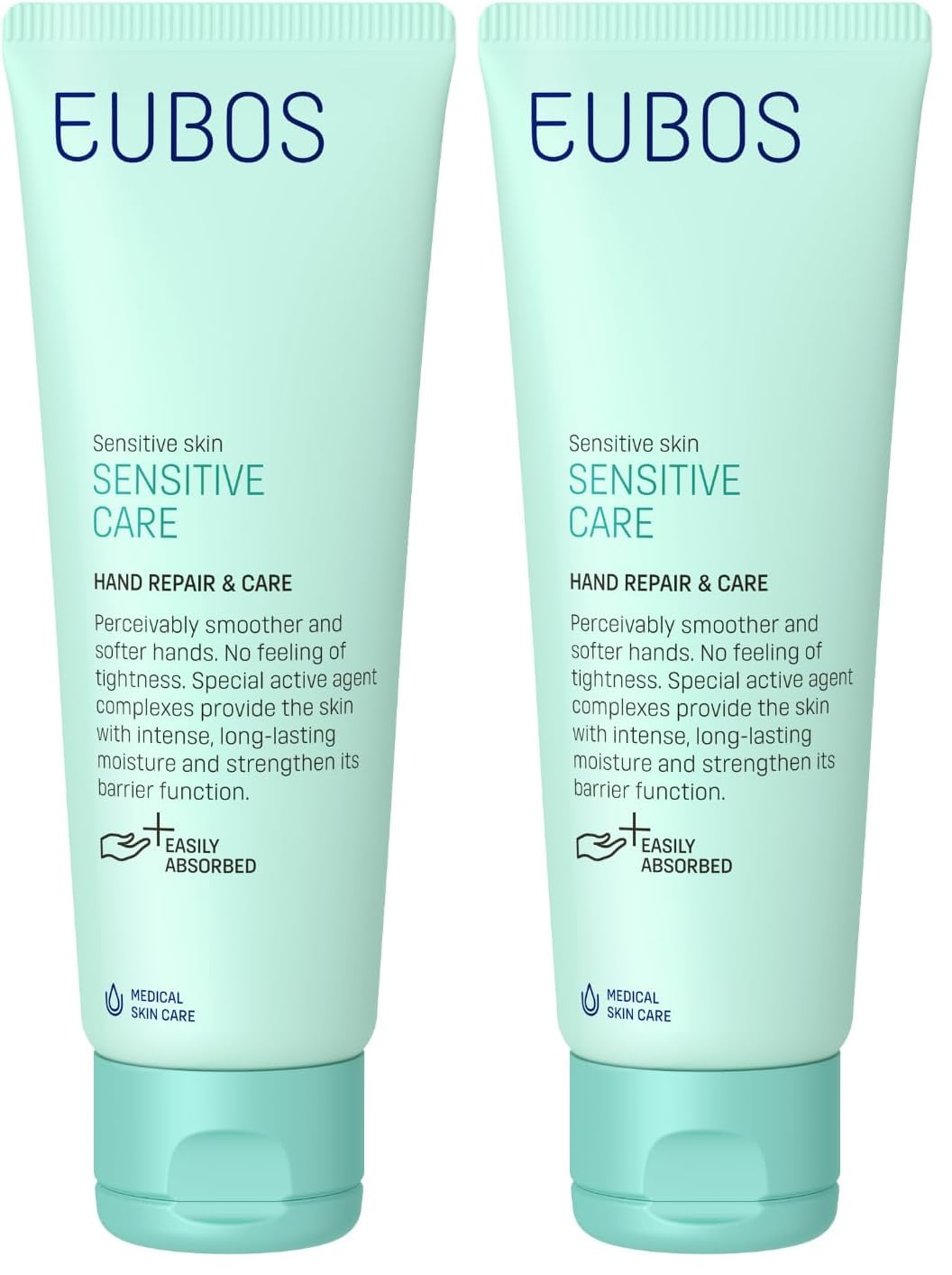 Eubos/Hand Repair & Schutz/Handcreme für trockene, rissige Hände / 75ml / Die besondere Aktiv-Formel für gepflegte Hände aus der EUBOS-Forschung mit 4-fach-Wirkung (Packung mit 2)