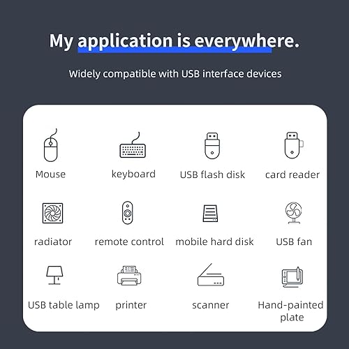 Miniatura 7 de Hub USB 3.0, divisor de concentrador USB de 4 puertos, adaptador USB portátil mini expansor multipuerto para escritorio, laptop, Xbox, unidad flash,