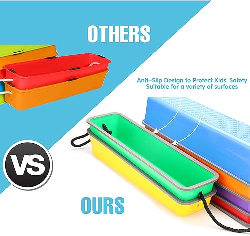 Miniatura 3 de Juego de 6 barras de equilibrio mejoradas para niños, juego de 6 piezas, coordinación de construcción de juguetes para interiores y exteriores,