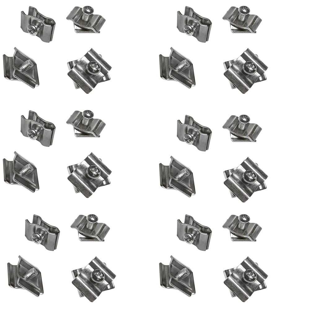 Msf Chrome Mesh Gridwall Joining Clips Accessory For Gridwall/Grid Wall Shop Display Pack Of (1,3,6,12,24,48,96) (6)
