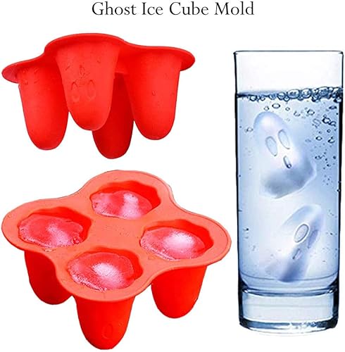 Miniatura 3 de Moldes de silicona para cubitos de hielo, bandeja para hacer cubitos de hielo fantasma de Halloween para whisky, licores, cócteles, dulces,
