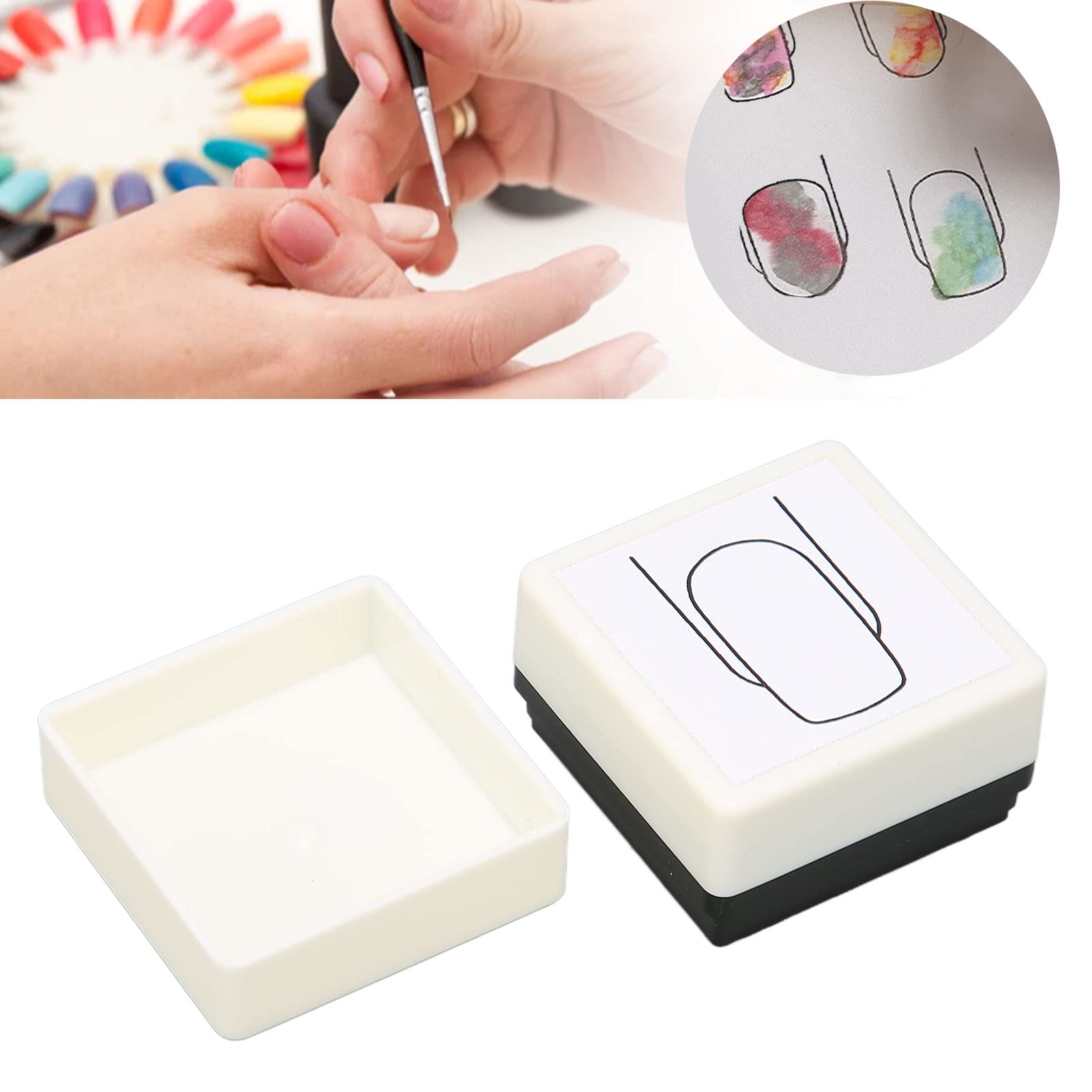 Nail Practice Stamp, Fluid Lines Nail Practice Stamper for Daily Use (square nails) - Image 2