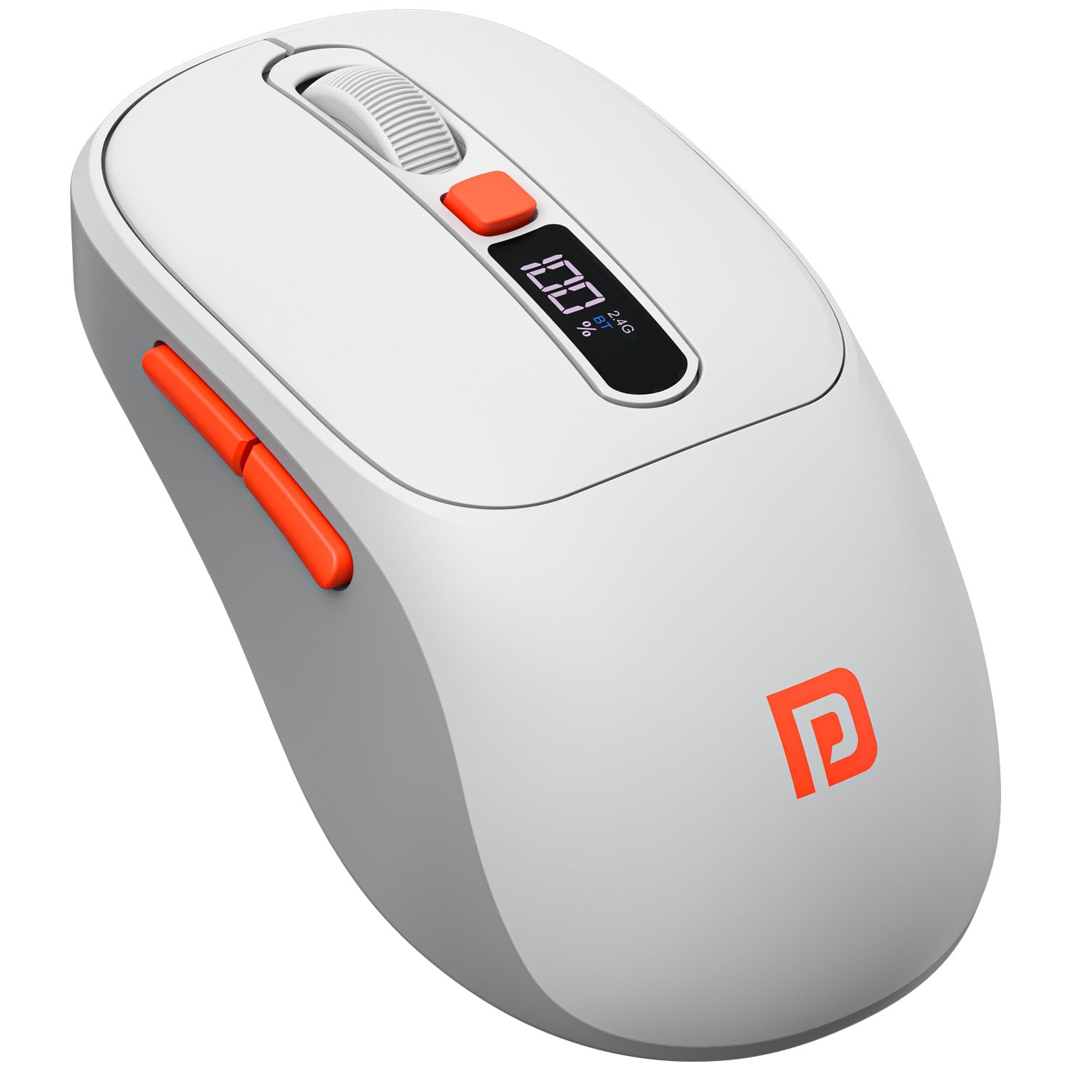 Portronics Toad 9 Wireless Bluetooth Mouse with Dual Wireless (BT + 2.4 GHz), Smart LED Display, Rechargeable Battery, Forward & Back Button, Multi-Device Pair, Upto 4800 Dpi Sensitivity(White)-picture-25
