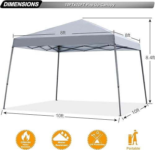 Miniatura 7 de ABCCANOPY - Tienda de campaña desplegable estable para exteriores con pared de red, color rojo