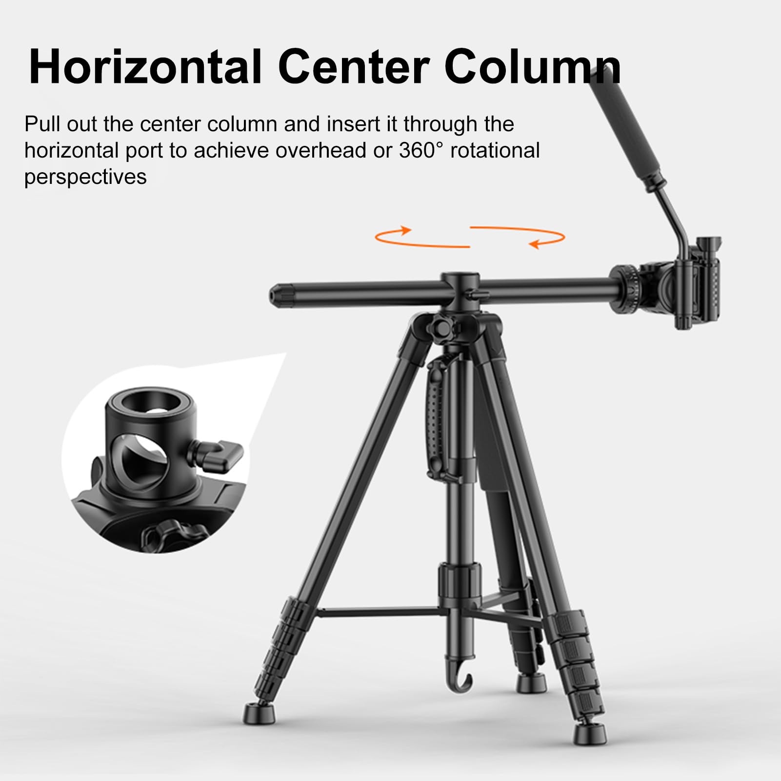 Vikye Trípode para Cámara, monopié Plegable para Trípode de Cámara de 77 Pulgadas, Soporte Compacto Profesional Resistente para Cámaras sin Espejo, Teléfono Móvil DSLR