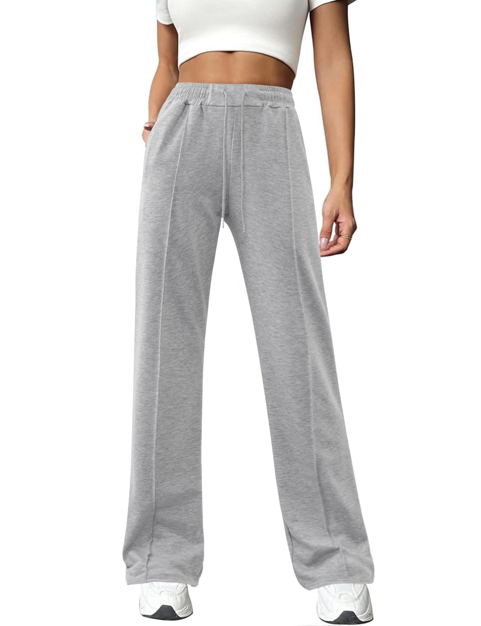Uniexcosm Joggingbroek voor dames, rechte pijpen, katoenen joggingbroek