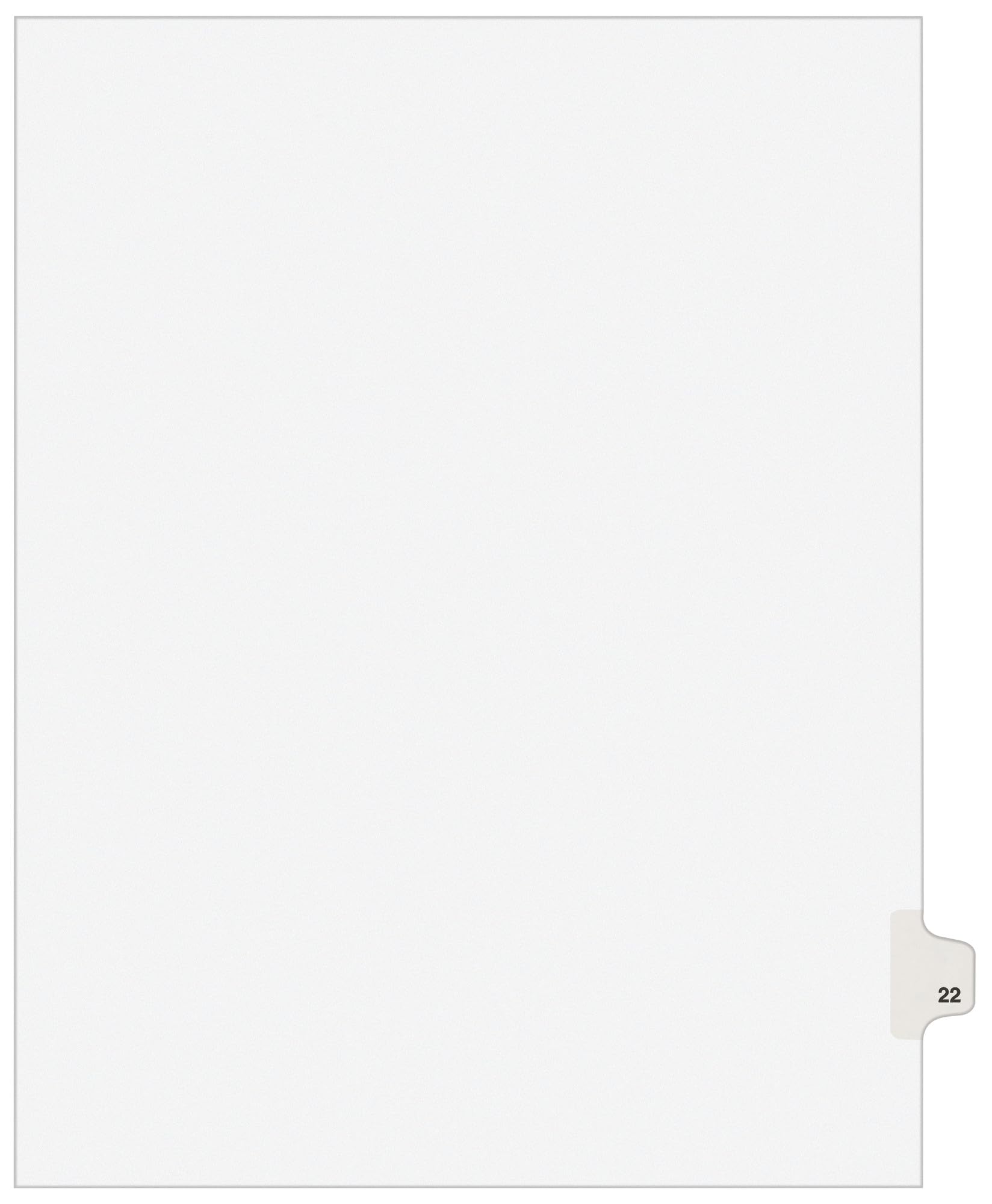Avery Legal Dividers, Premium Individual Tab Titles, Letter Size, Side Tabs, 22, Pack of 25 (01022)