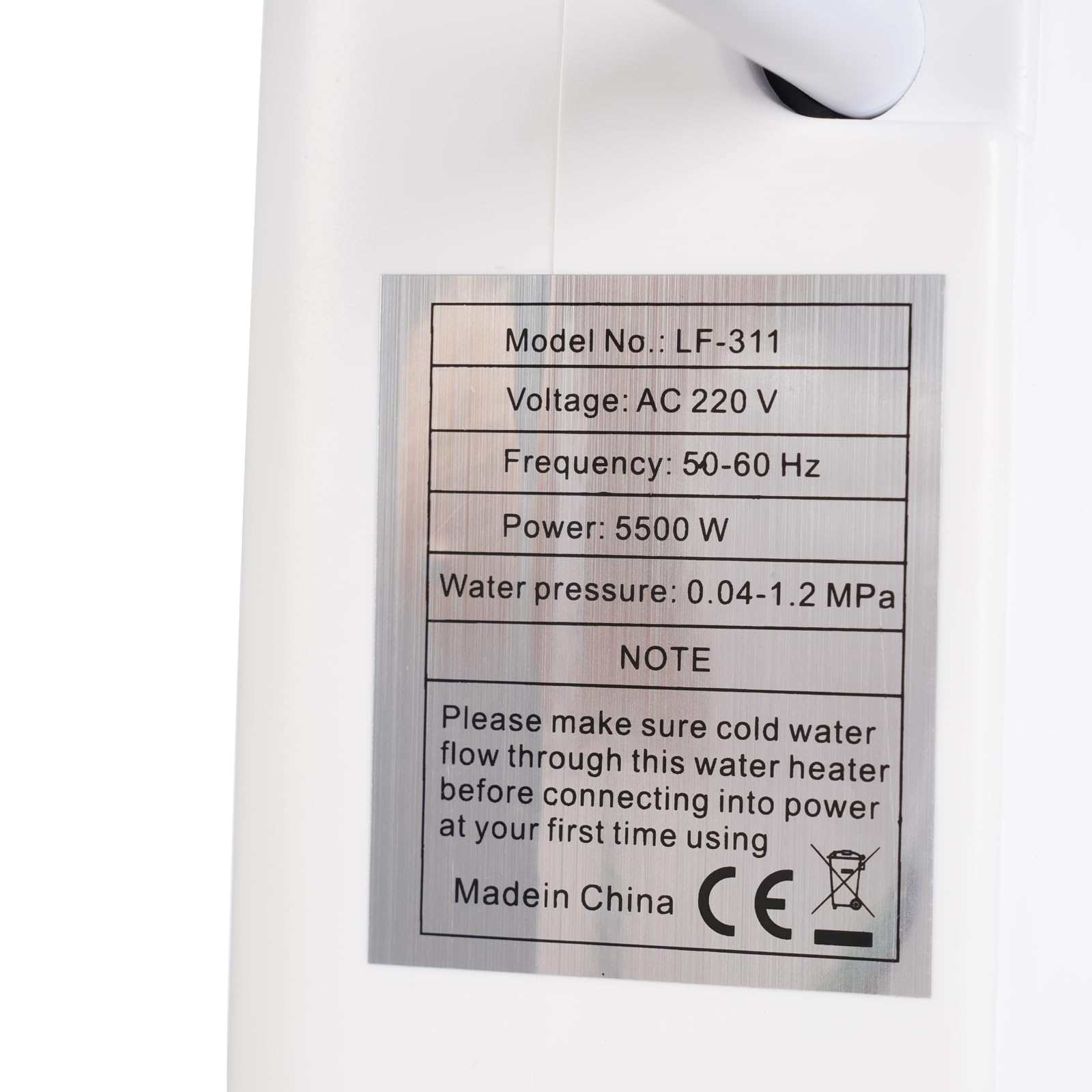 Mini calentador de agua caliente 5500 W con mando a distancia