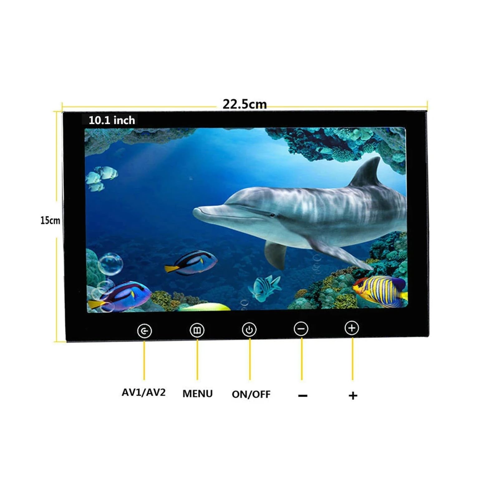 Cámara de pesca submarina de 10 pulgadas, buscador de peces, IP68, resistente al agua, 20 LED, cámara panorámica giratoria de 360 ​​grados, 20 m/50 m/100 m Vista clara(20M)