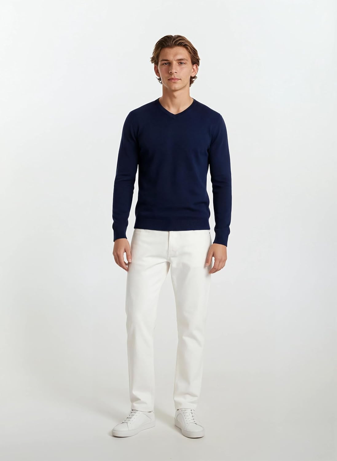 X RAY Mens V Neck Sweater, Basic Slim Fit Pullover, V-Neck Dress Sweater for Men Fall Winter (Available in Big & Tall) - Image 2