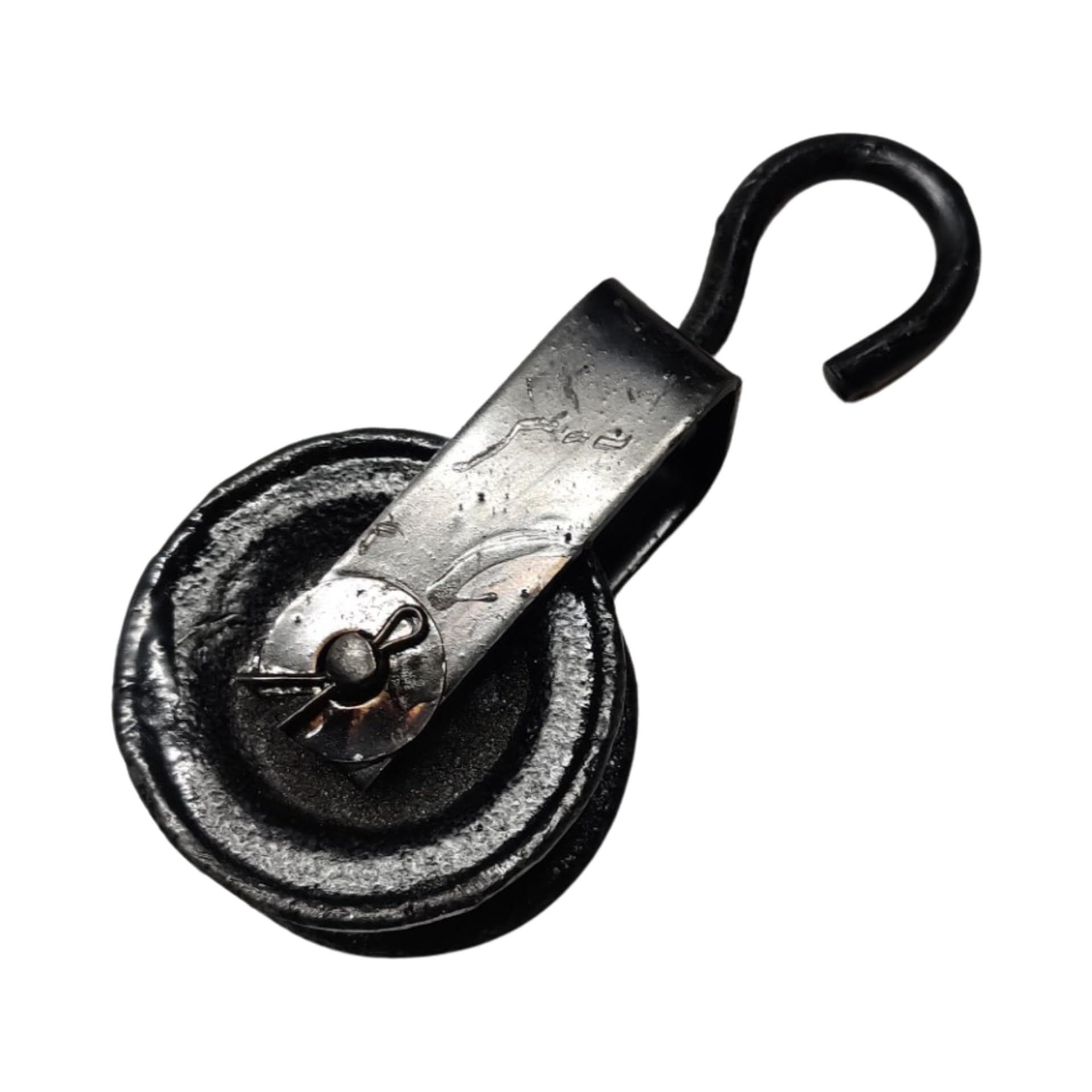 VALGHA VALAMUDAN AGRI ENGINEERING Solid iron/Metal urulai, Roller Idler Pulley with Hook for Well, Lifting Rope, Wall, Gym, Exercise, Pull up bar, Climbing, Hanging, Zipline | Black (10 cm, URULAI) (B0CFLQ94KF) Amazon Price History, Amazon Price Tracker
