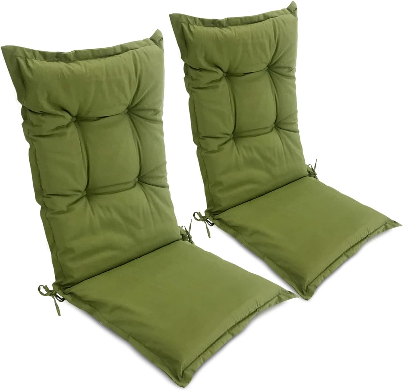 Lot De 2 Coussin De Chaise De Jardin Avec Dossier Et Sangle - 40 X 80 Cm - Coussin Extérieur Confortable Et Amovible