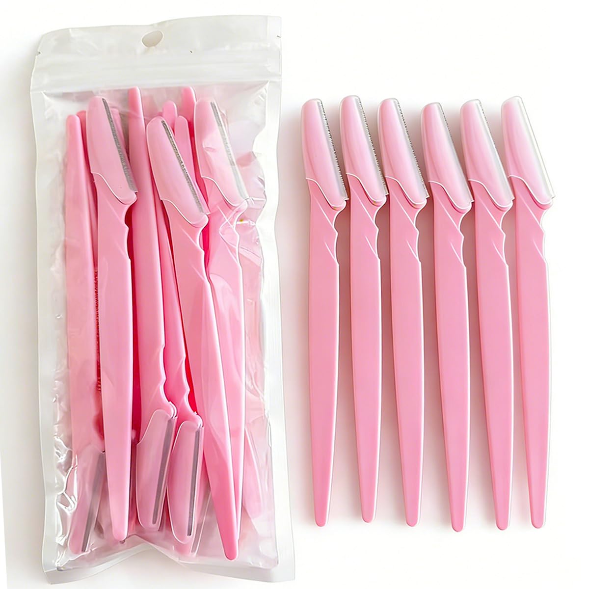 D15 unidades de maquinilla de afeitar para cejas, recortadora de cejas para mujer, para cara, cuerpo y cejas, para hombres y mujeres, vello facial, portátil (negro) — view 7