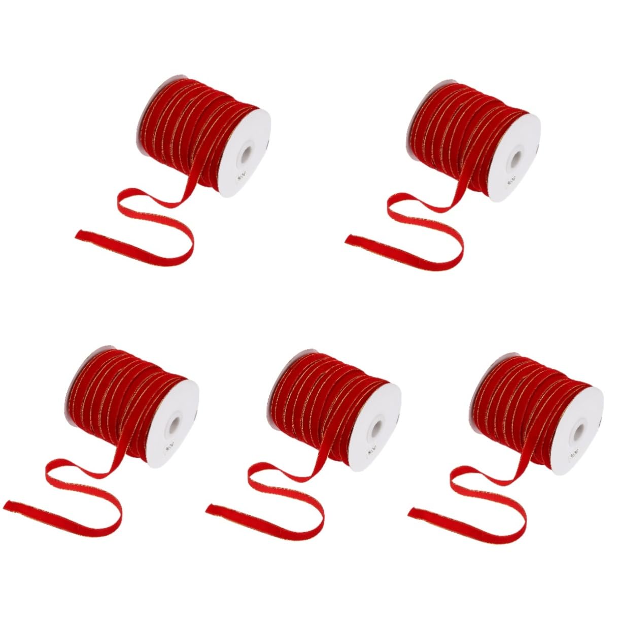 SEWACC 5rollen Velours Geschenkband Yards Für Weihnachtsdekoration Basteln Geschenkverpackung Und Schleifen Robustes Material Für Kreative Diy-projekte Und Festliche Anlässe