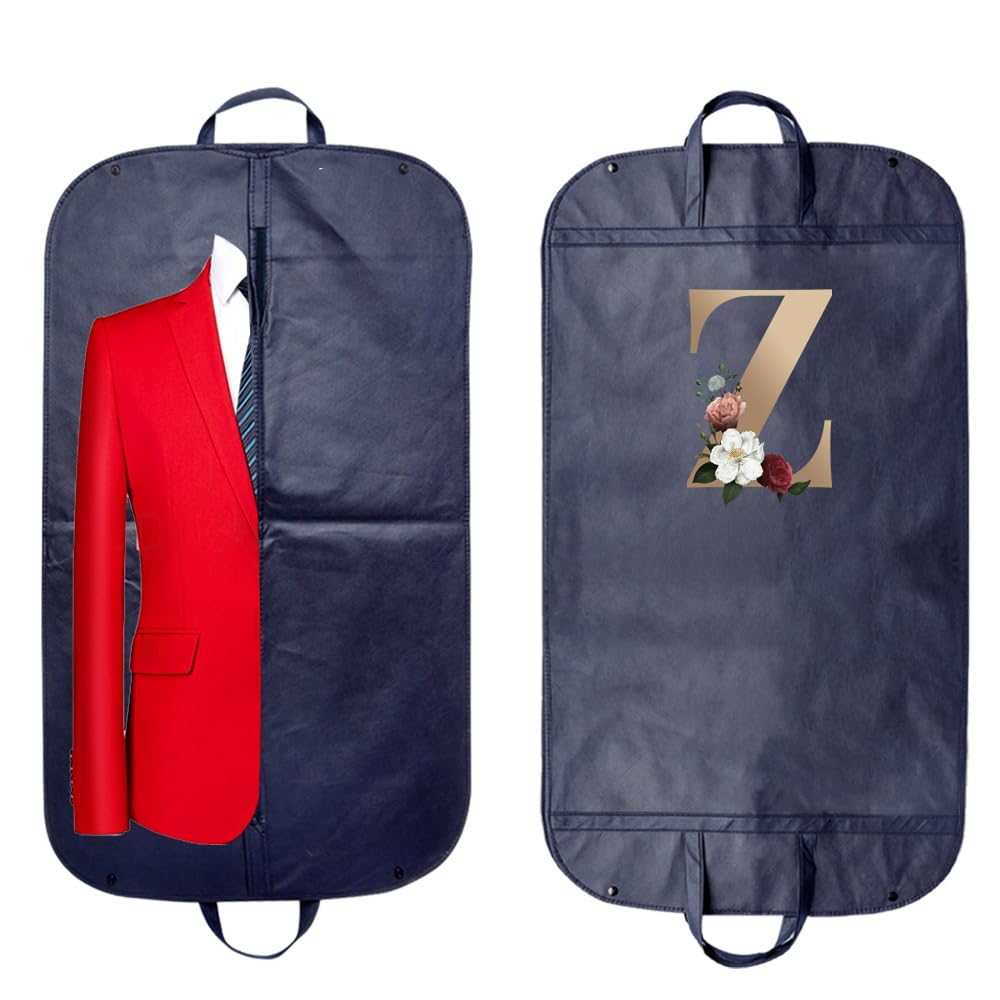 Zip Up Hanging Suit Dress Coat Garment Bag Clothes Cover DustProof Storage Suit Carrier Protector Bags, (gold Z)