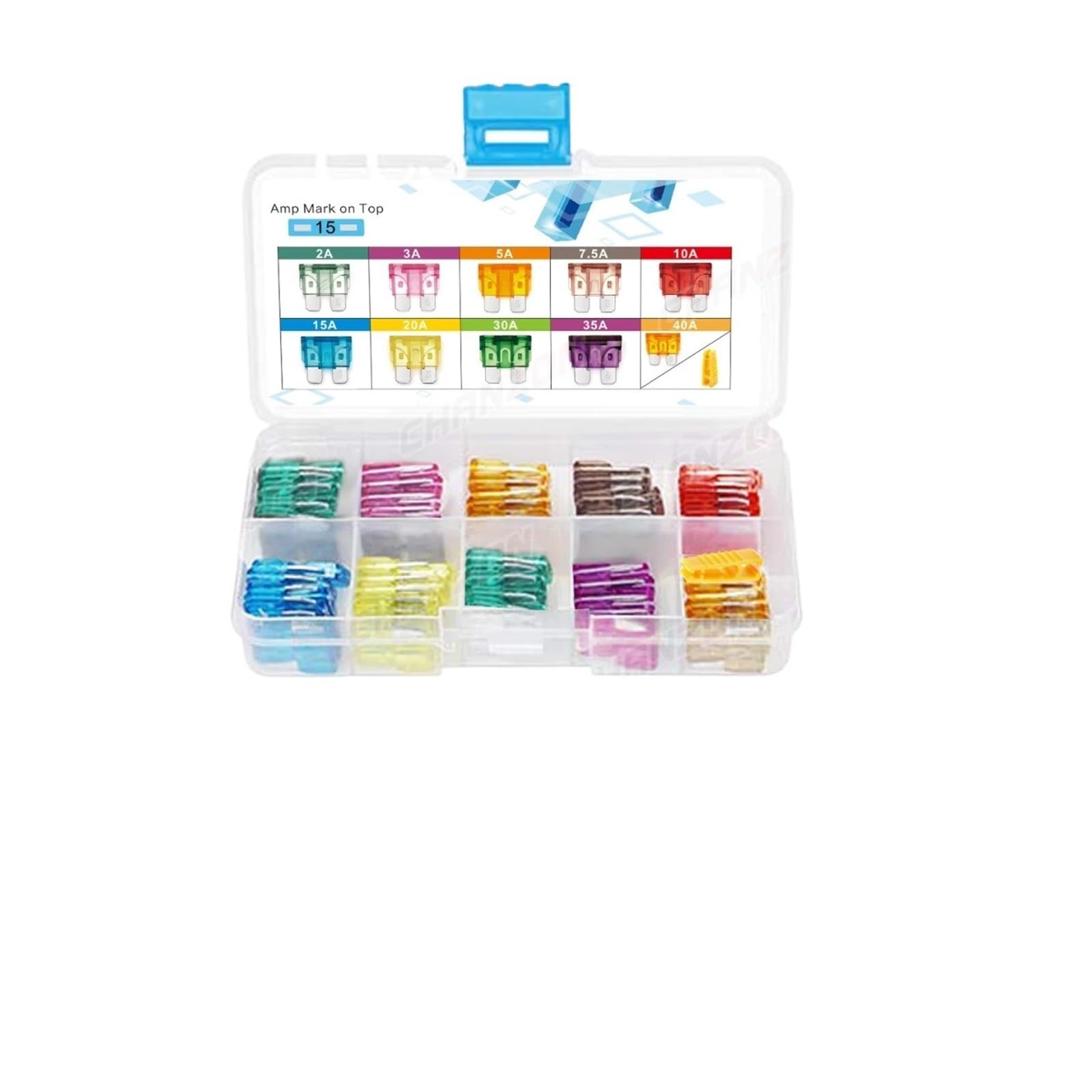 Kit de fusibles de lame ATC pour voiture et moto boîte de 50 pièces assorties