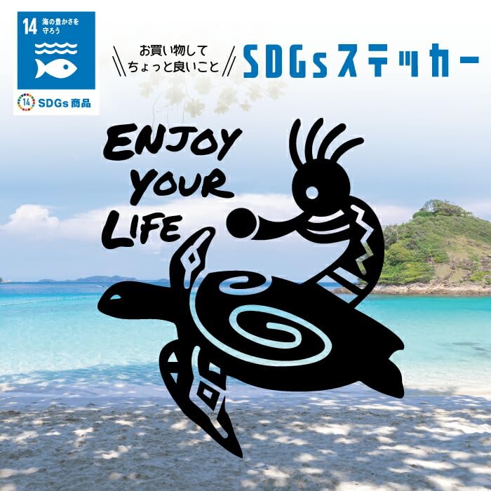 Amazon.co.jp: SDGs 海 亀 KOKOPELLI ココペリ 好き ステッカー ENJOY