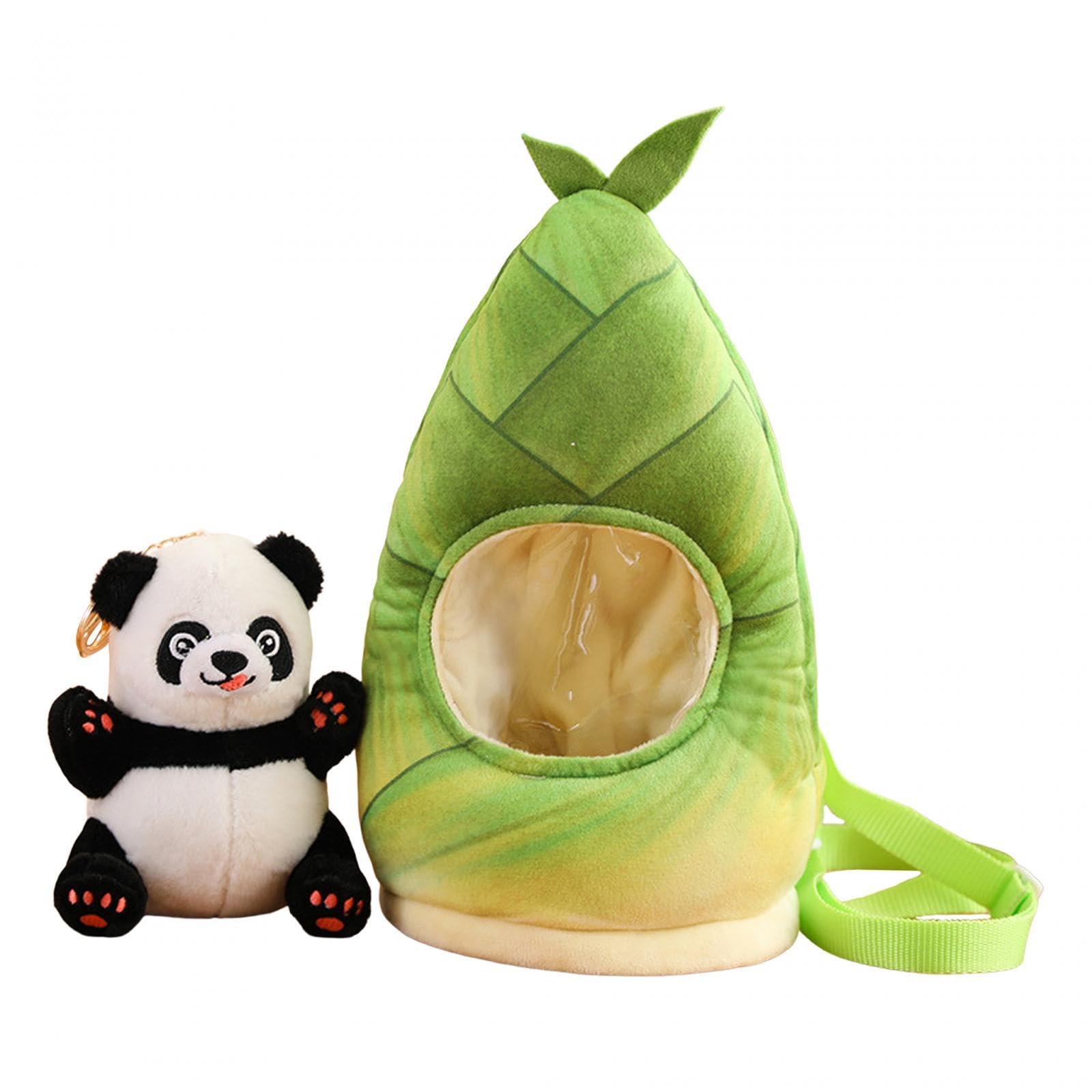 Almencla Peluche a Forma di Panda, Decorazioni per Divano, Regali di Compleanno, Giocattolo per La Nanna, con Giocattoli in bambù, per Bambini, Adulti, Ragazzi, Stile c